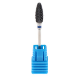 Maxbell Ceramic Polishing Head Nail Drill Bit for Electric Nail Machine Blue-M