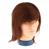 Human Hair Male Mannequin Head Hairdresser Training Cosmetology Doll Head