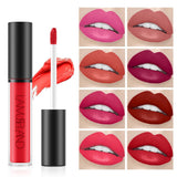 Maxbell Waterproof Longlasting Lip Gloss Nonstick Cup Liquid Velvety Lipstick Chili