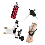 Maxbell Complete Tattoo Kit Rotary Tattoo Machine Gun Grip Tube Wrench Clip Cord Red