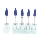Max 5Pcs Pro Ceramic Nail Drill Bits Grinding Heads for Electric Nail Machine