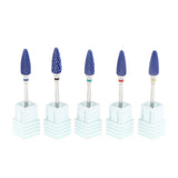 Max 5Pcs Pro Ceramic Nail Drill Bits Grinding Heads for Electric Nail Machine