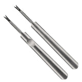 Maxbell 2pcs Professional Stainless Steel Nail Cuticle Spoon Pusher Remover Manicure
