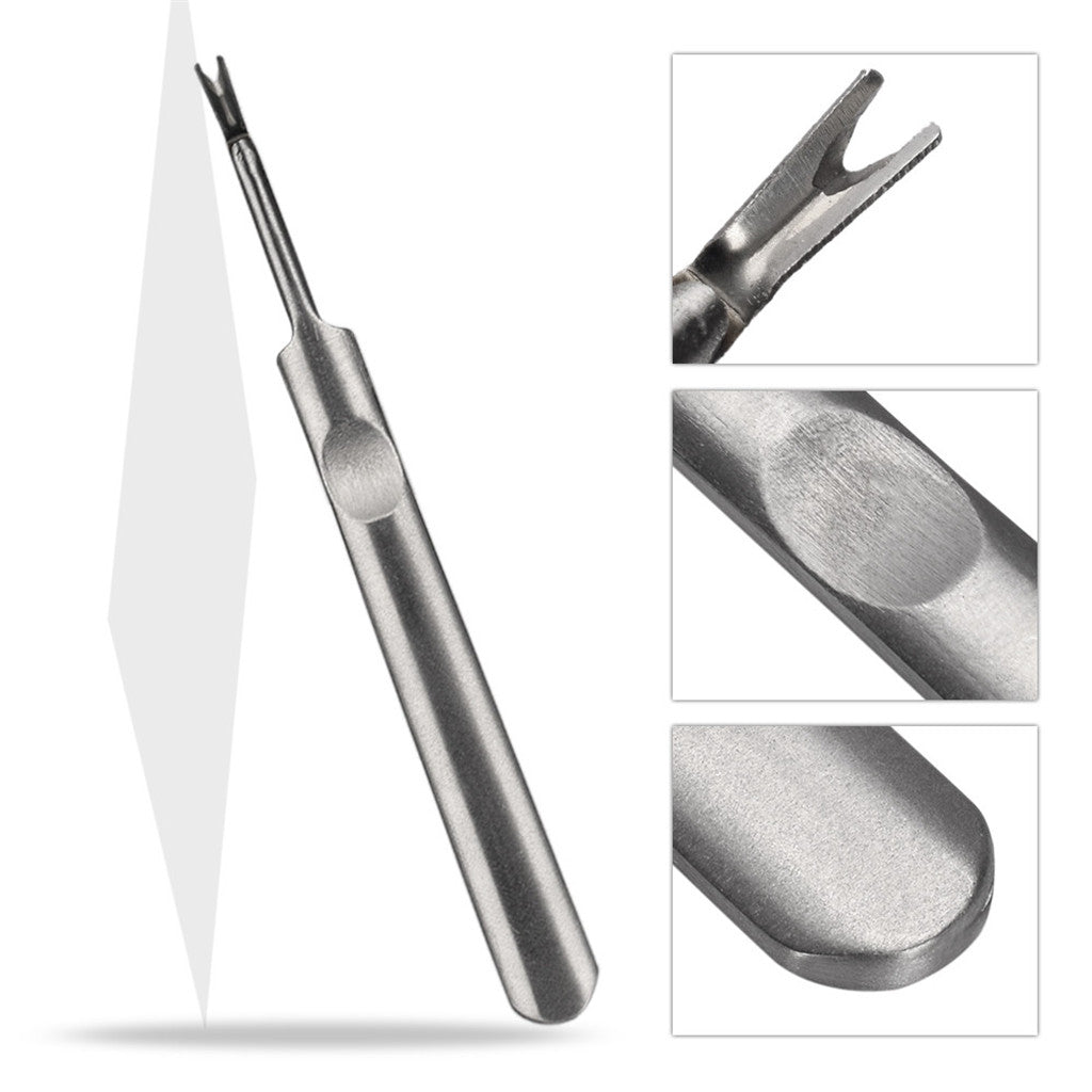Maxbell 2pcs Professional Stainless Steel Nail Cuticle Spoon Pusher Remover Manicure