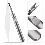 Maxbell 2pcs Professional Stainless Steel Nail Cuticle Spoon Pusher Remover Manicure
