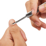 Maxbell 2pcs Professional Stainless Steel Nail Cuticle Spoon Pusher Remover Manicure