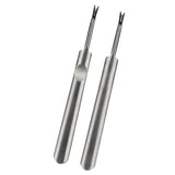 Maxbell 2pcs Professional Stainless Steel Nail Cuticle Spoon Pusher Remover Manicure