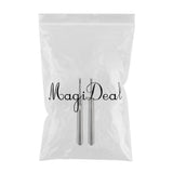 Maxbell 2pcs Professional Stainless Steel Nail Cuticle Spoon Pusher Remover Manicure