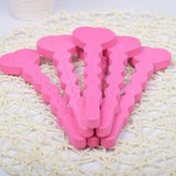 Maxbell Unique Heart-shaped Key Design Sponge Hair Curlers Hairdressing Roller Pink