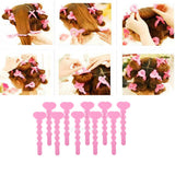 Maxbell Unique Heart-shaped Key Design Sponge Hair Curlers Hairdressing Roller Pink