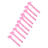 Maxbell Unique Heart-shaped Key Design Sponge Hair Curlers Hairdressing Roller Pink