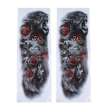 Maxbell 2Pcs Realistic 3D Waterproof Tattoo Arm Sleeves Stickers for Men Women 063