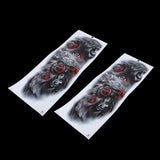 Maxbell 2Pcs Realistic 3D Waterproof Tattoo Arm Sleeves Stickers for Men Women 063