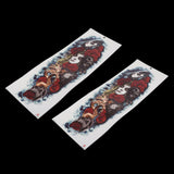 Maxbell 2Pcs Realistic 3D Waterproof Tattoo Arm Sleeves Stickers for Men Women 061