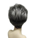 Maxbell New Short Layered Wigs Real Women Human Hair Pixie Cut Full Wig w/ Bangs 10"