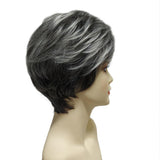 Maxbell New Short Layered Wigs Real Women Human Hair Pixie Cut Full Wig w/ Bangs 10"