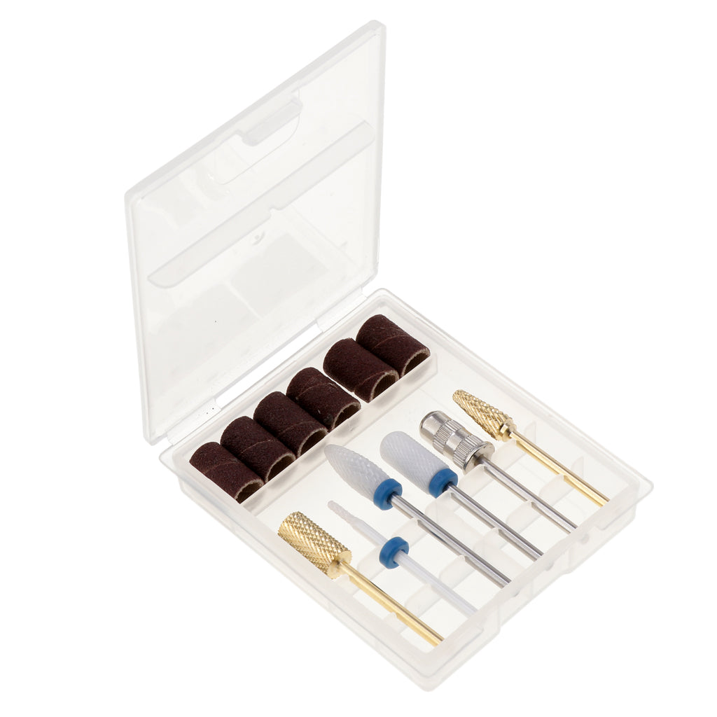 Maxbell 3/6/10pcs Nail Drill Bit Gel Removal Kit for Electric Manicure Machine 6pcs