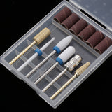 Maxbell 3/6/10pcs Nail Drill Bit Gel Removal Kit for Electric Manicure Machine 6pcs