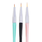Maxbell 3x DIY Nail Art Liner Brush UV Gel Polish Painting Drawing Designing Pens Mixed
