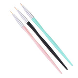 Maxbell 3x DIY Nail Art Liner Brush UV Gel Polish Painting Drawing Designing Pens Mixed