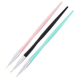 Maxbell 3x DIY Nail Art Liner Brush UV Gel Polish Painting Drawing Designing Pens Mixed