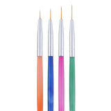 4pcs DIY Nail Art Liner Brush UV Gel Polish Painting Drawing Designing Pens