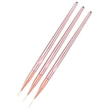 3x Pro UV Gel Polish Nail Art Paint Drawing Detailing Brushes Dotting Pen