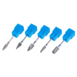 Maxbell 5pcs Pro Nails Drill Bits Set Manicure DIY Grinding Polishing Buffing Head