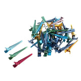 Maxbell Lot of 50 Pieces Metal Salon Hair Clips Hairdressing Sectioning Clamps Tools