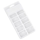 100Pcs Clear French False Acrylic Nail Art Tips with Box for Nail Salons DIY