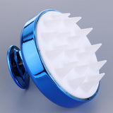 Maxbell Silicone Scalp Shampoo Massage Brush Washing Massager Hair Comb Blue