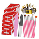 Maxbell DIY Acrylic UV Gel Nail Extension Kit Nail Forms Brushes Manicure Set Golden