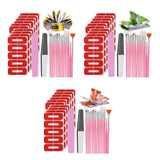 Maxbell DIY Acrylic UV Gel Nail Extension Kit Nail Forms Brushes Manicure Set Golden