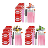 Maxbell DIY Acrylic UV Gel Nail Extension Kit Nail Forms Brushes Manicure Set Golden