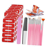 Maxbell DIY Acrylic UV Gel Nail Extension Kit Nail Forms Brushes Manicure Set Orange