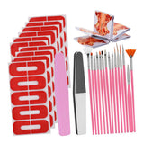Maxbell DIY Acrylic UV Gel Nail Extension Kit Nail Forms Brushes Manicure Set Orange