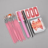 Maxbell DIY Acrylic UV Gel Nail Extension Kit Nail Forms Brushes Manicure Set Orange