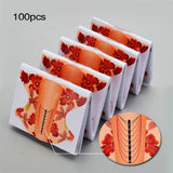 Maxbell DIY Acrylic UV Gel Nail Extension Kit Nail Forms Brushes Manicure Set Orange