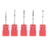 Maxbell 5Pcs Emery Manicure Pedicure Grinding Head Cuticle Clean Nail File Drill Bit