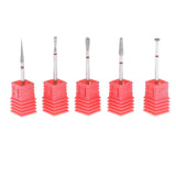 Maxbell 5Pcs Emery Manicure Pedicure Grinding Head Cuticle Clean Nail File Drill Bit