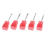 Maxbell 5Pcs Emery Manicure Pedicure Grinding Head Cuticle Clean Nail File Drill Bit
