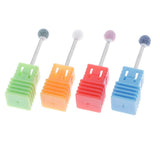 Maxbell 4x Nail Drill Bits Ball Head Diamond Rotary Burrs Cuticle Clean Manicure Bit