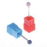Maxbell 4x Nail Drill Bits Ball Head Diamond Rotary Burrs Cuticle Clean Manicure Bit