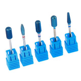 Maxbell 5pcs Carbide Nail Drill Bits Polishing Grinding Head for Electric Nail Files
