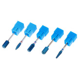 Maxbell 5pcs Carbide Nail Drill Bits Polishing Grinding Head for Electric Nail Files