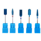 Maxbell 5pcs Carbide Nail Drill Bits Polishing Grinding Head for Electric Nail Files