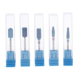 Maxbell 5pcs Carbide Nail Drill Bits Polishing Grinding Head for Electric Nail Files