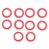 Max 10x Barber Hairdressing Shears Scissors Finger Ring Grips Inserts Red