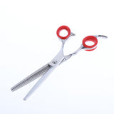 Max 10x Barber Hairdressing Shears Scissors Finger Ring Grips Inserts Red