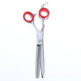 Max 10x Barber Hairdressing Shears Scissors Finger Ring Grips Inserts Red